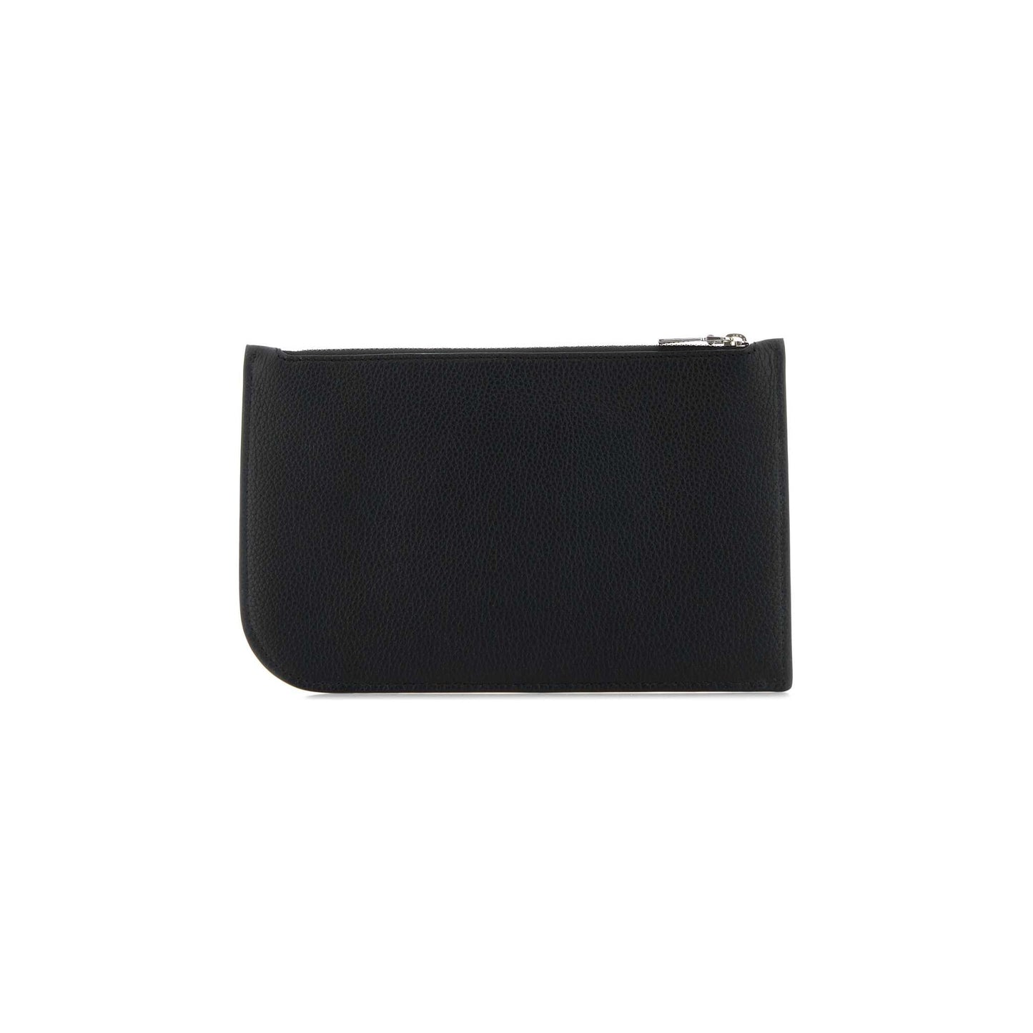 Bolsa de Mão em Pele Martelada Preta com Tachas
