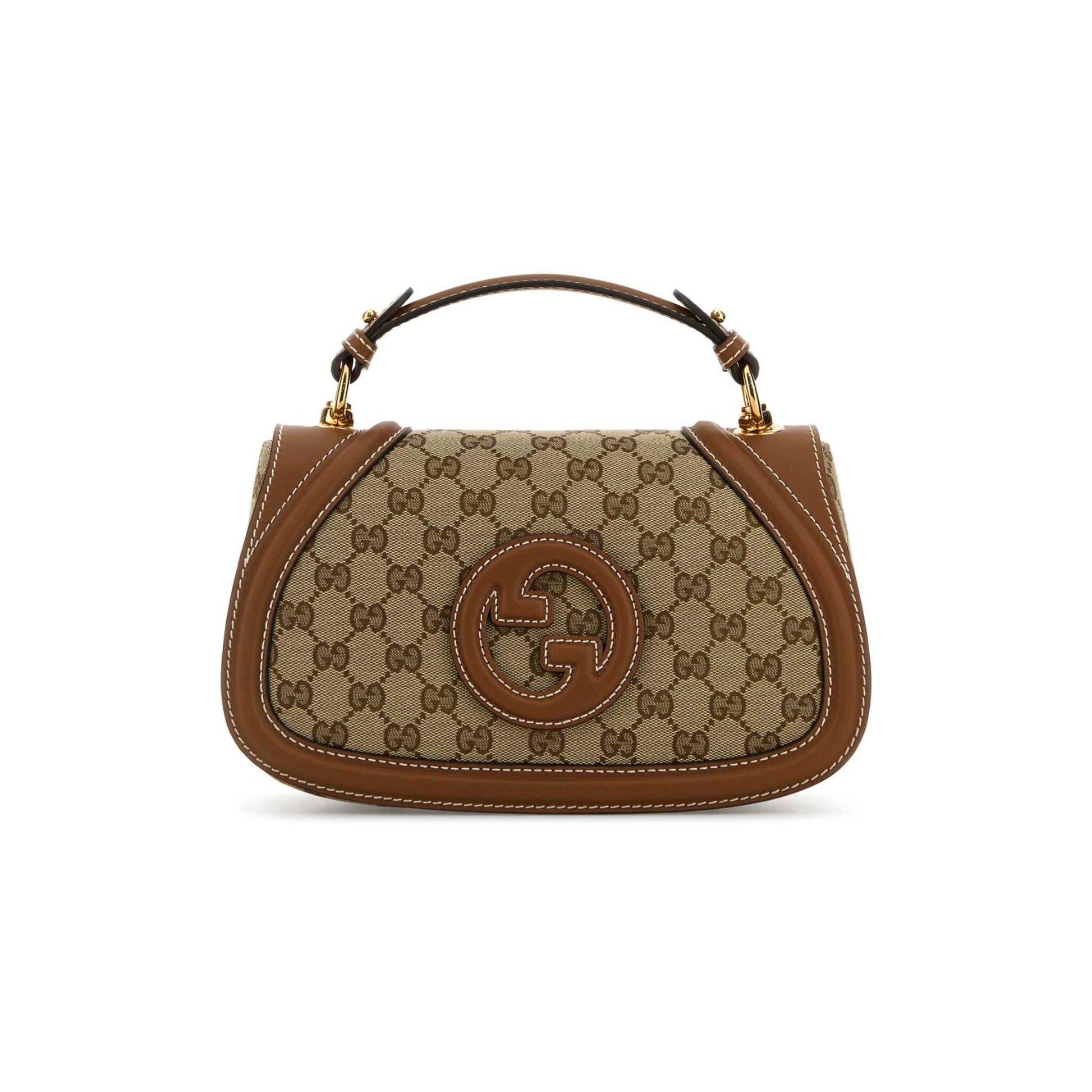 Gucci Mala de Mão Média Blondie em Lona GG