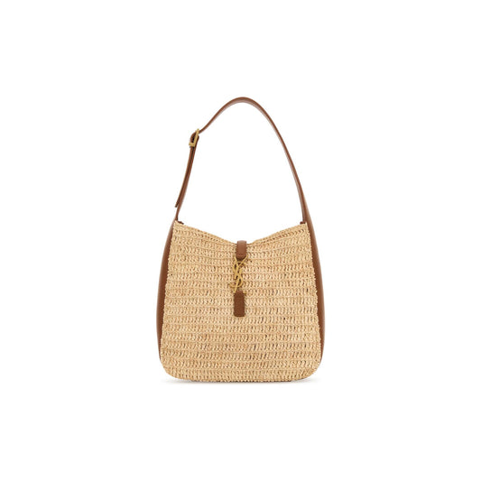 Saint Laurent Mala de Ombro Pequena em Ráfia