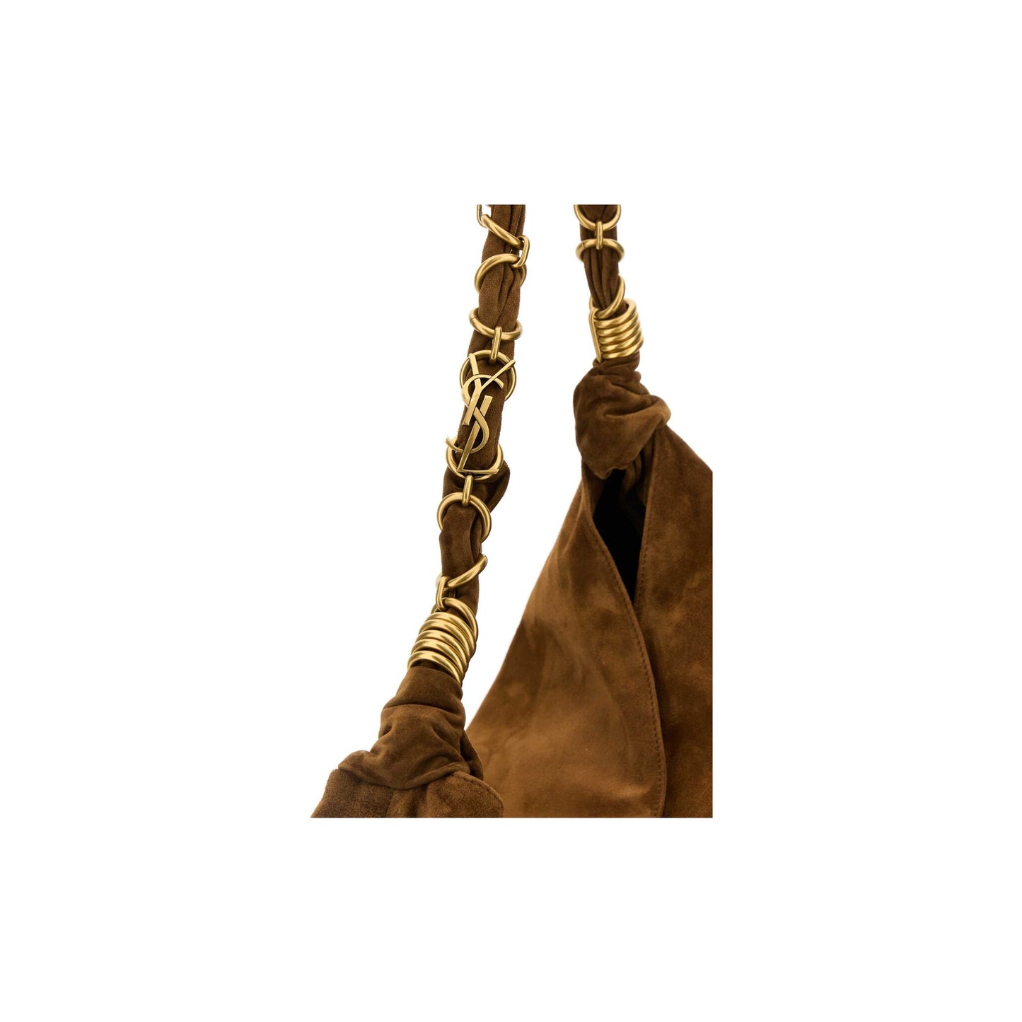 Saint Laurent Mala Tote Média Amalia em Camurça
