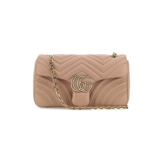 Gucci Mala de Ombro Média GG Marmont em Pele — Lilás