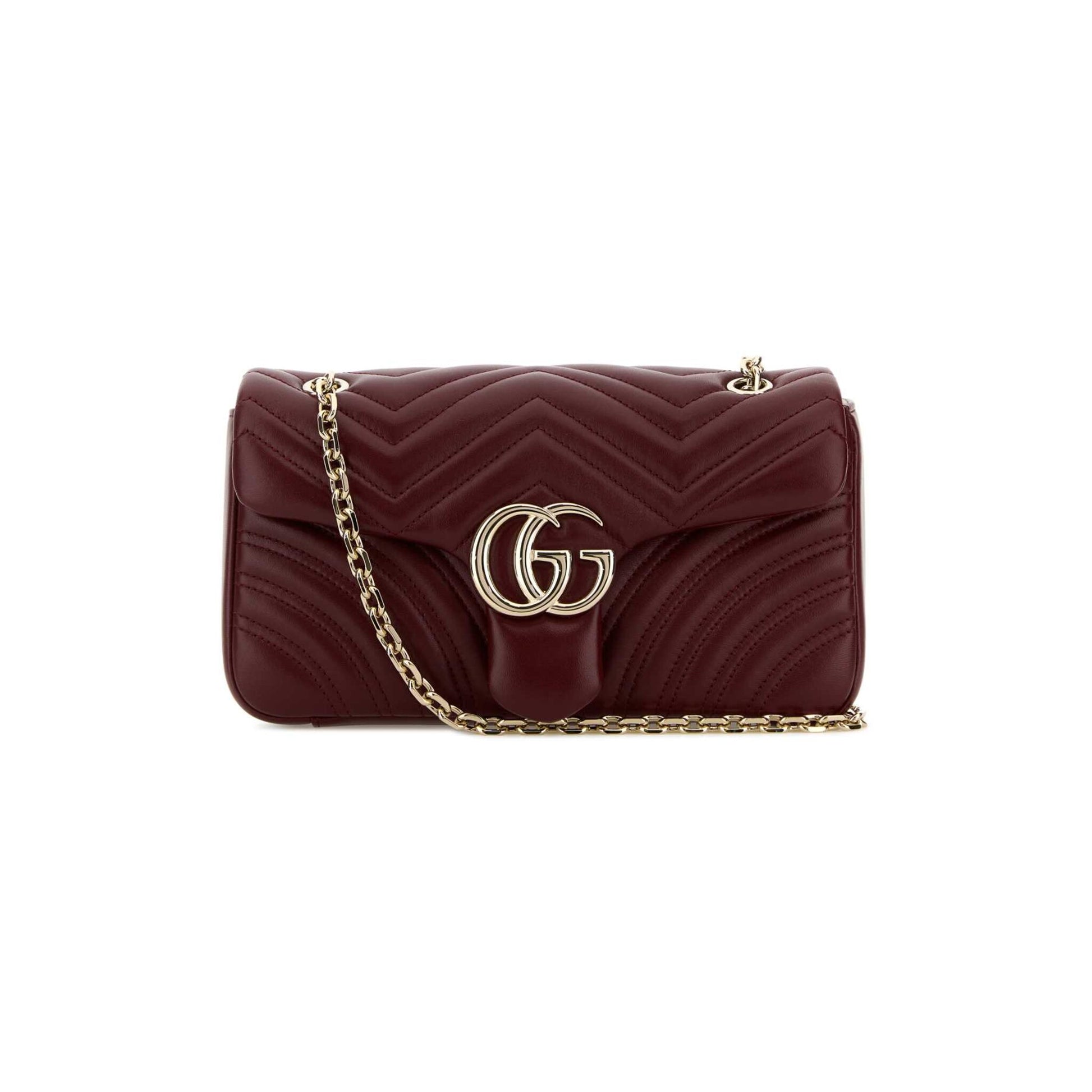 Gucci Mala de Ombro Média GG Marmont em Lona — Preto