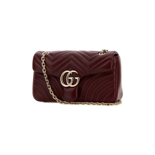 Gucci Mala de Ombro Média GG Marmont em Lona — Preto