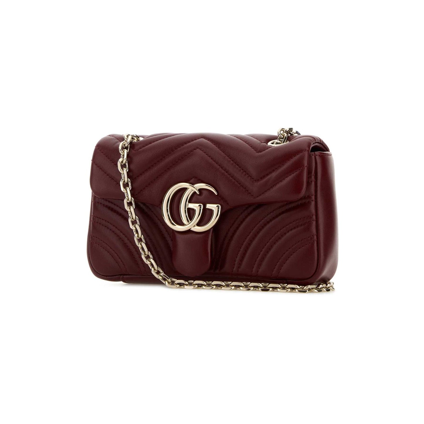 Gucci Mala de Ombro Pequena GG Marmont em Lona — Rosa