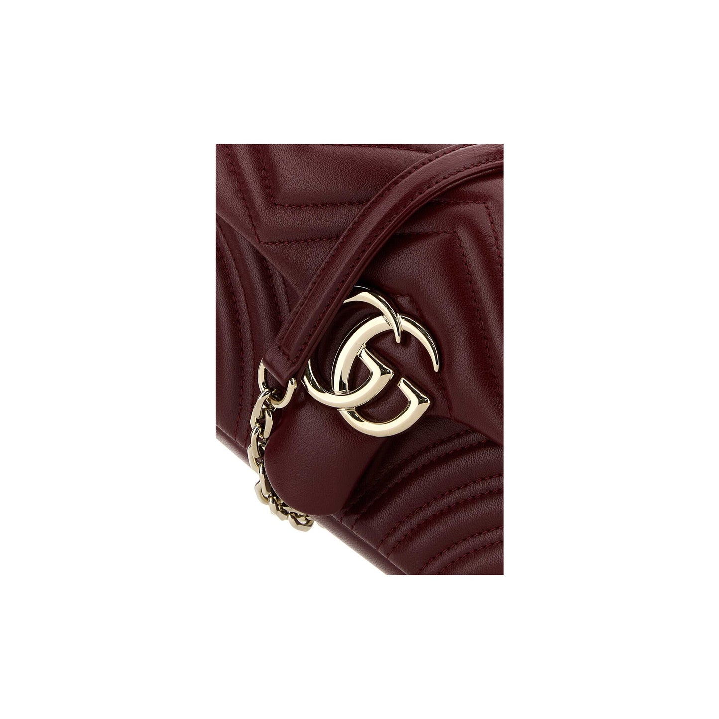 Gucci Mala de Ombro Pequena GG Marmont em Lona — Rosa