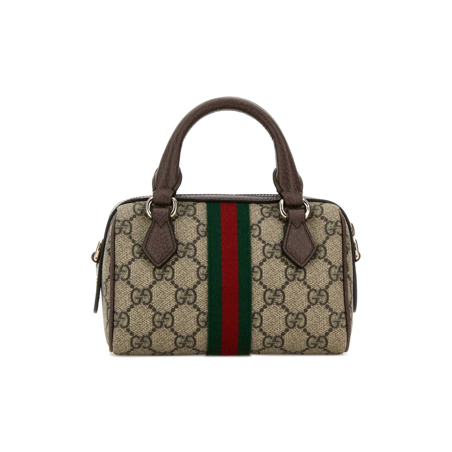 Gucci Mala de Ombro em Lona — Bege