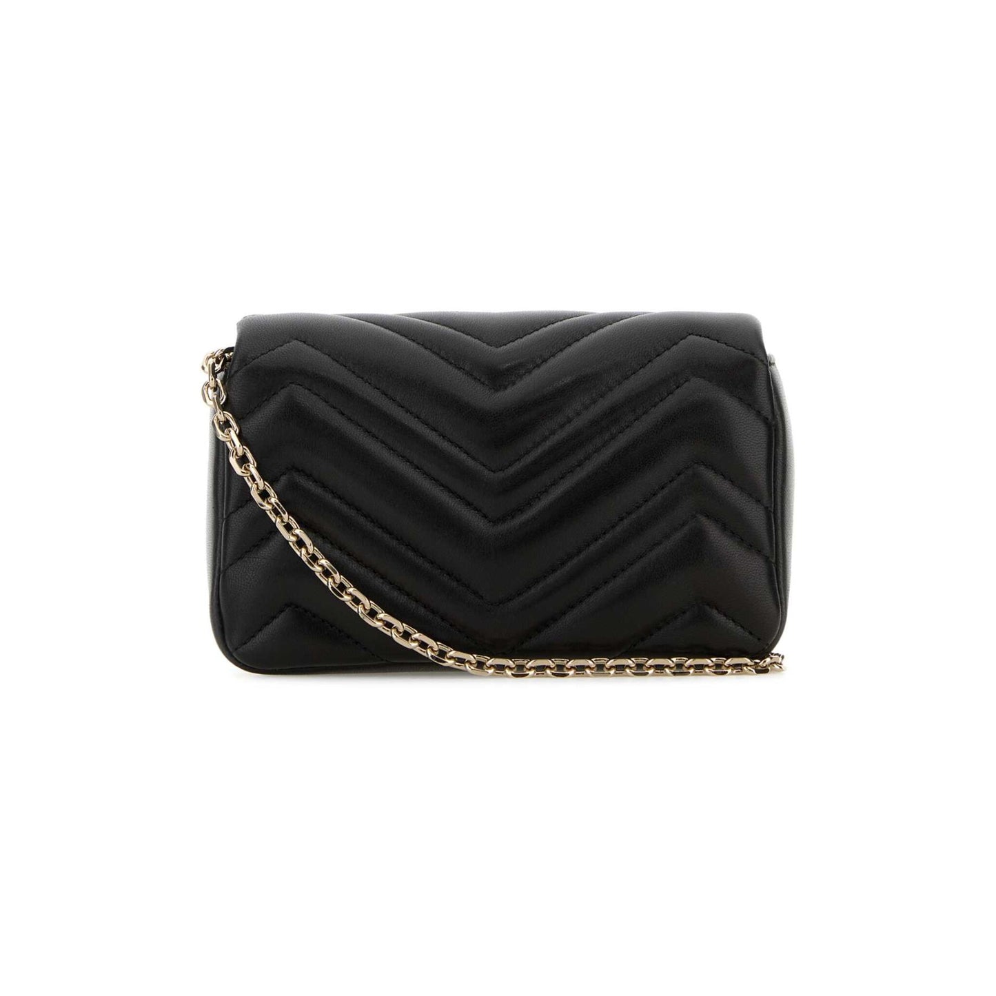Gucci Mala de Ombro Mini GG Marmont em Pele — Preto