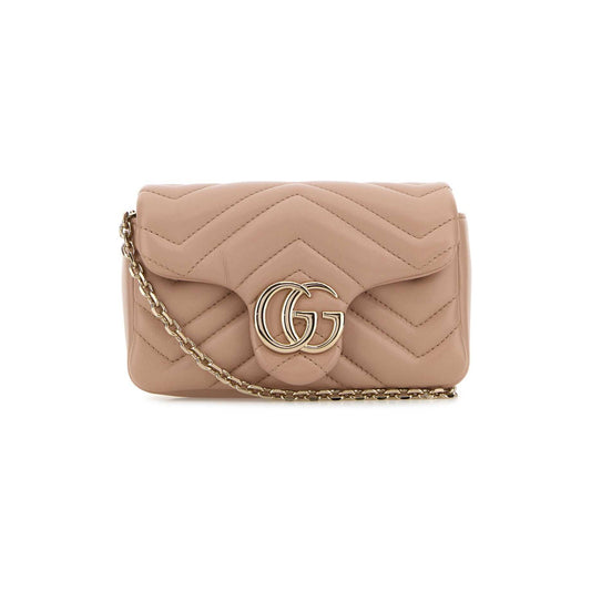 Gucci Mala de Ombro Mini GG Marmont em Pele — Lilás