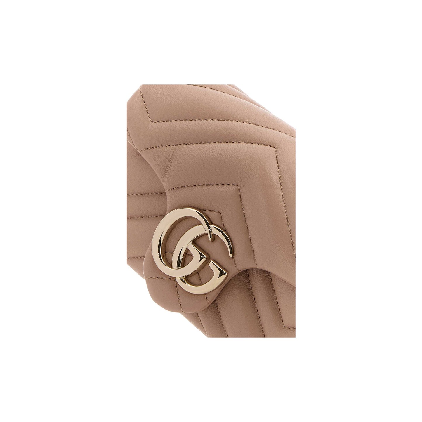 Gucci Mala de Ombro Mini GG Marmont em Pele — Lilás