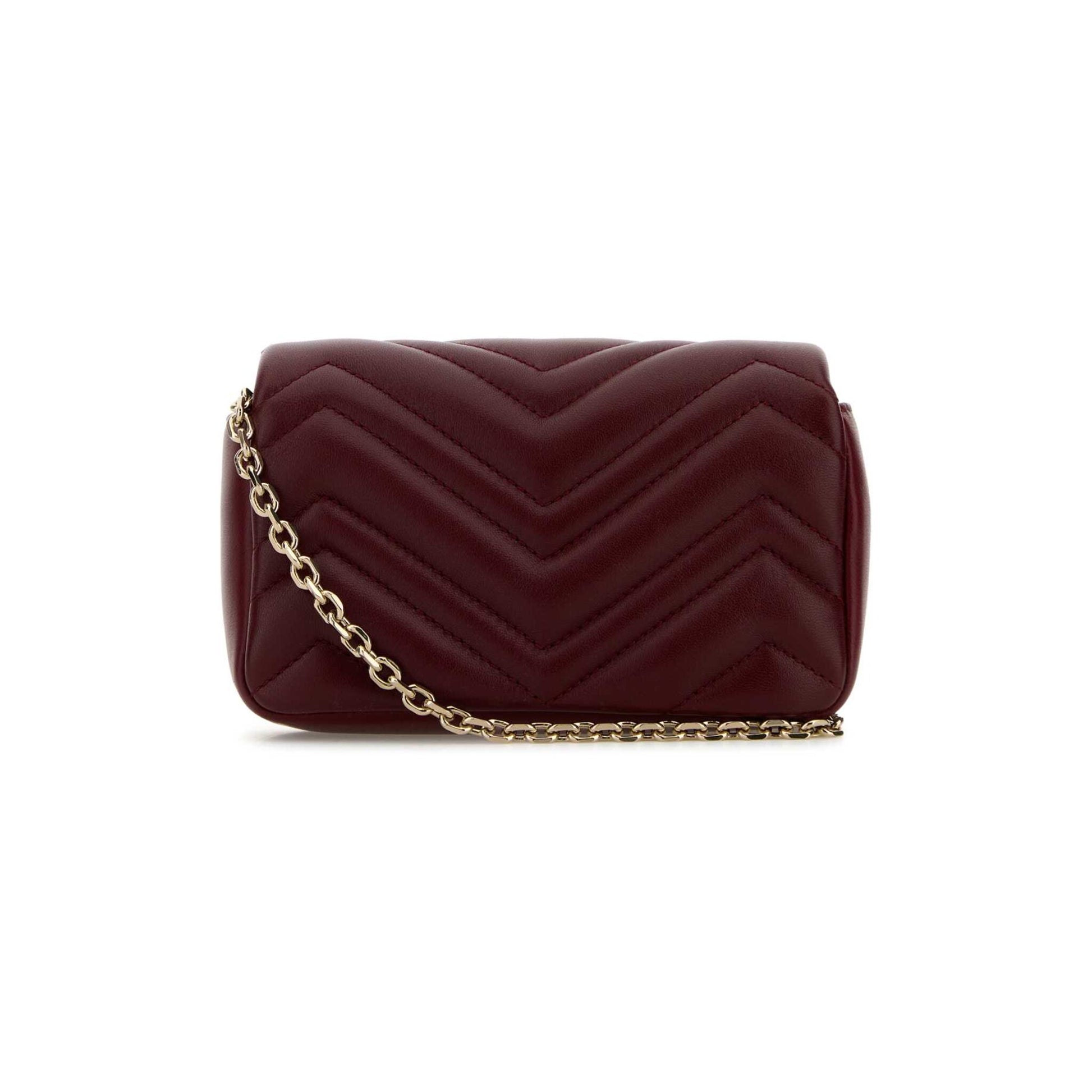 Gucci Mala de Ombro Mini GG Marmont em Pele — Rosa