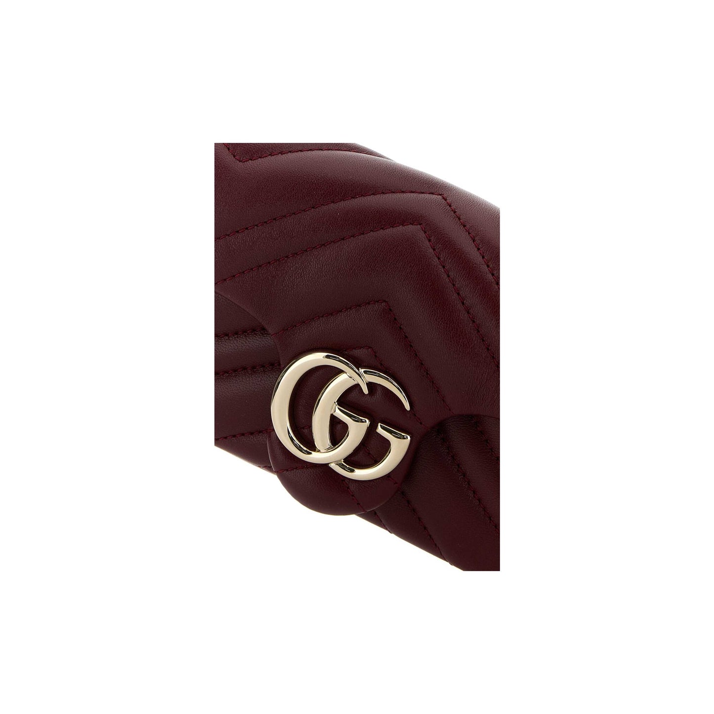 Gucci Mala de Ombro Mini GG Marmont em Pele — Rosa