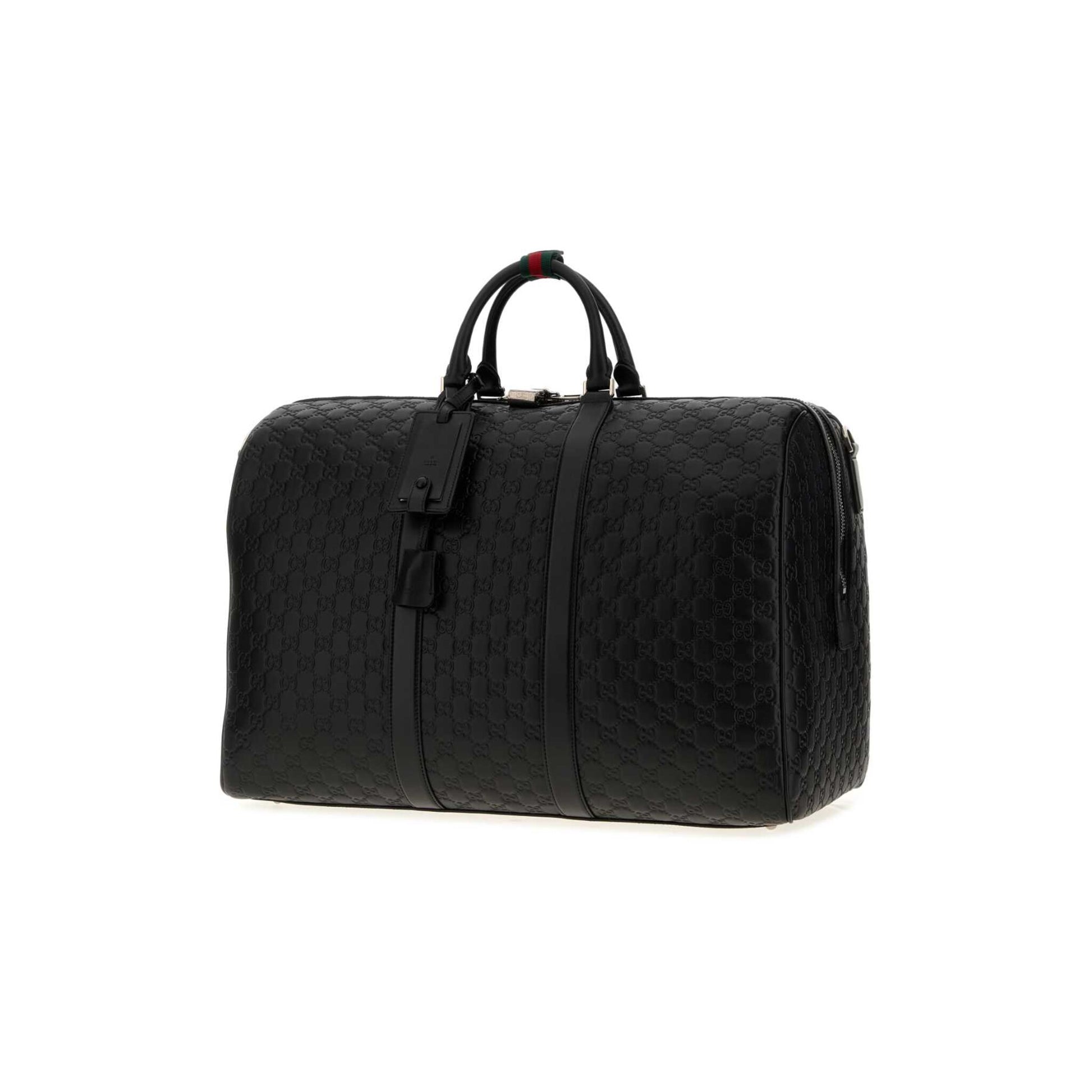 Gucci Saco de Viagem Grande GG Emblem em Pele