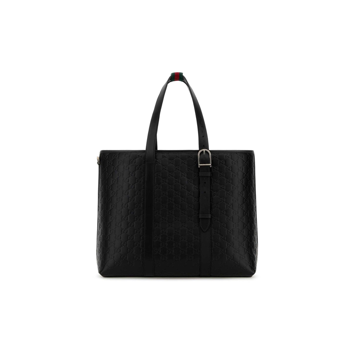 Gucci Mala Tote Grande GG Emblem em Pele