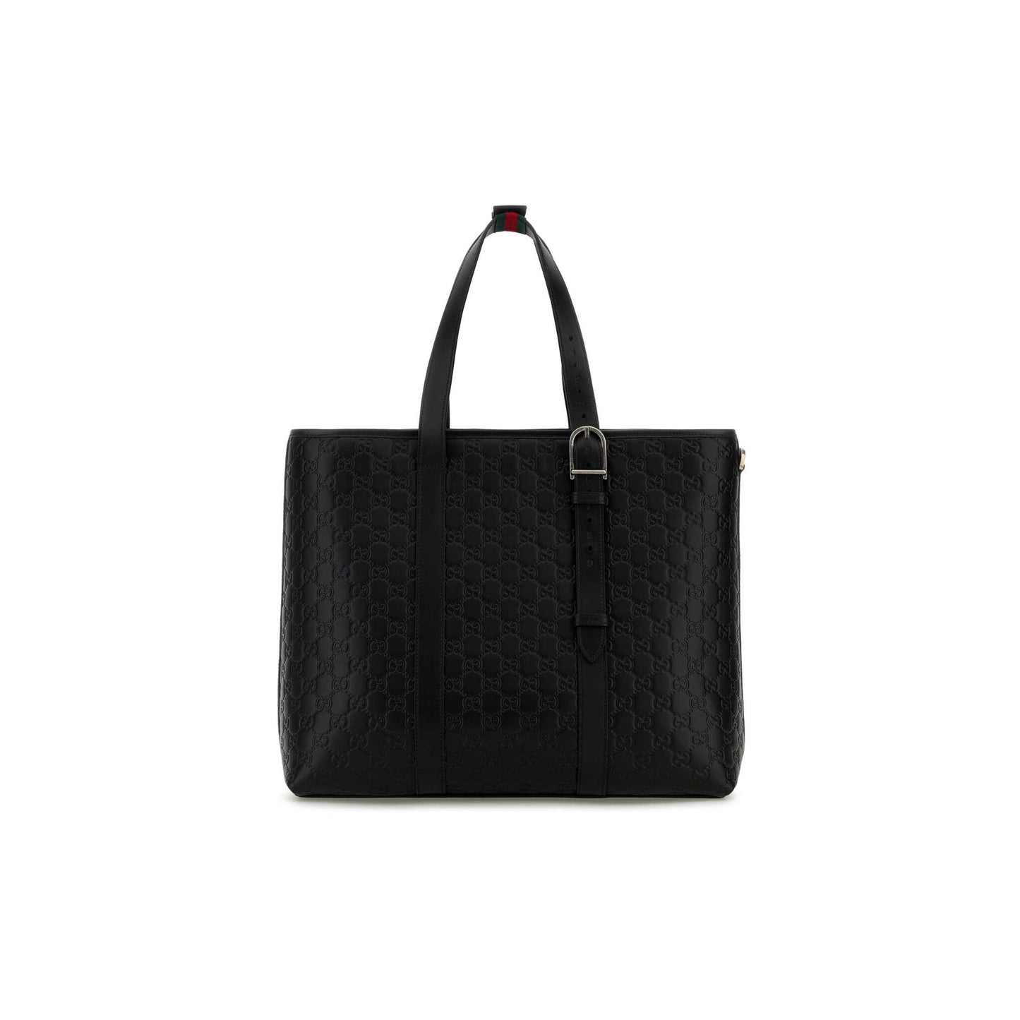 Gucci Mala Tote Grande GG Emblem em Pele