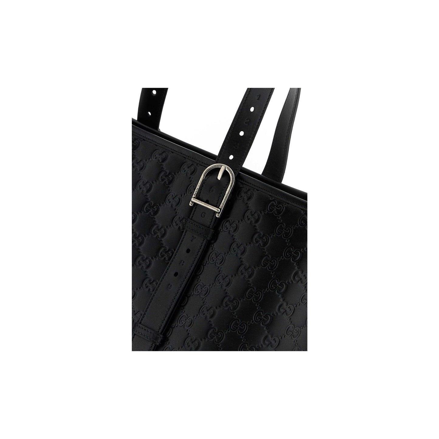 Gucci Mala Tote Grande GG Emblem em Pele