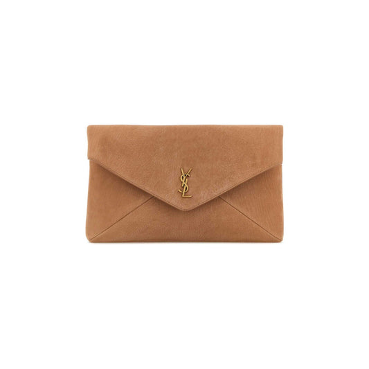 Saint Laurent Mala de Ombro Envelope em Camurça