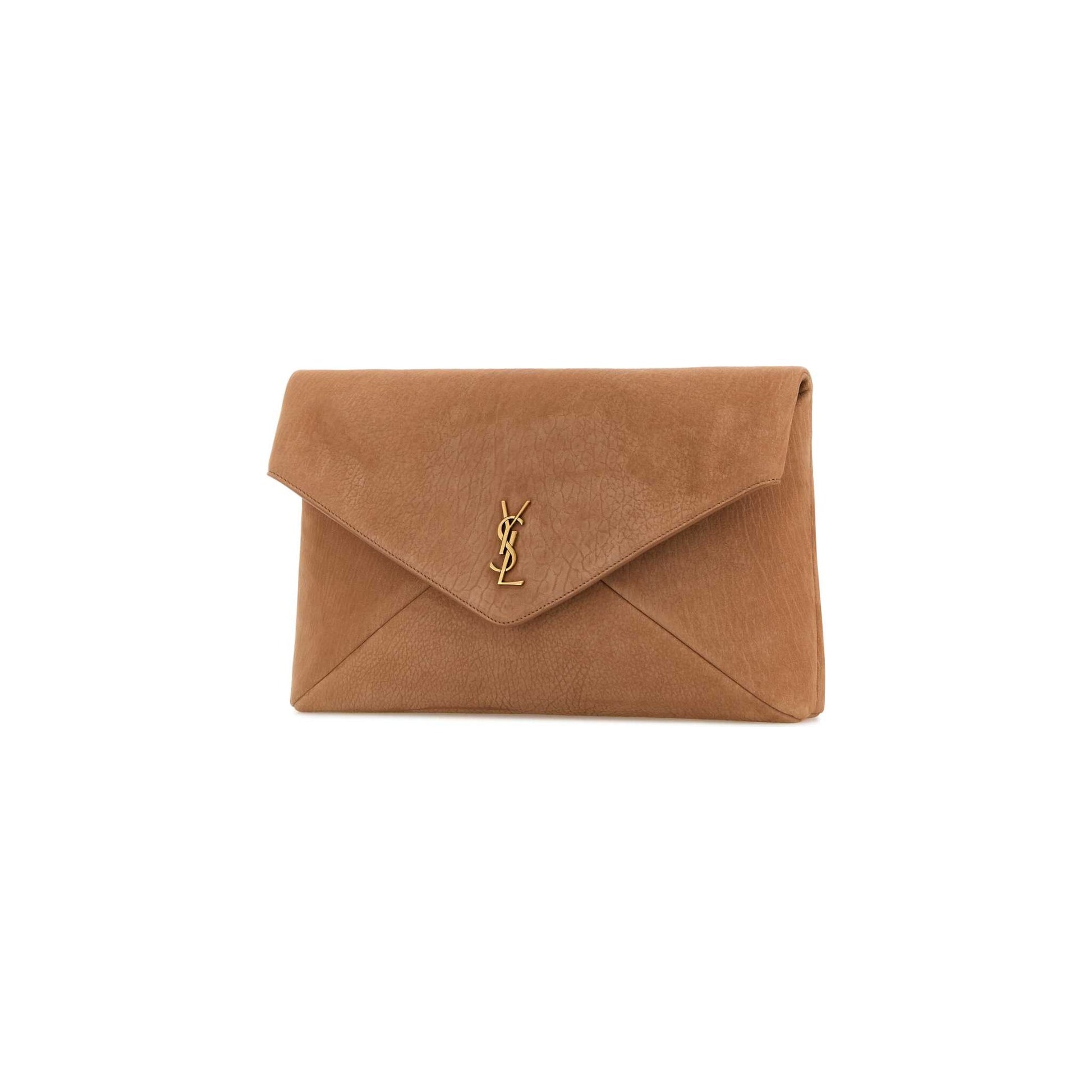 Saint Laurent Mala de Ombro Envelope em Camurça