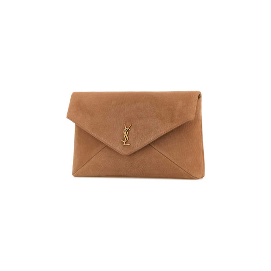 Saint Laurent Mala de Ombro Envelope em Camurça