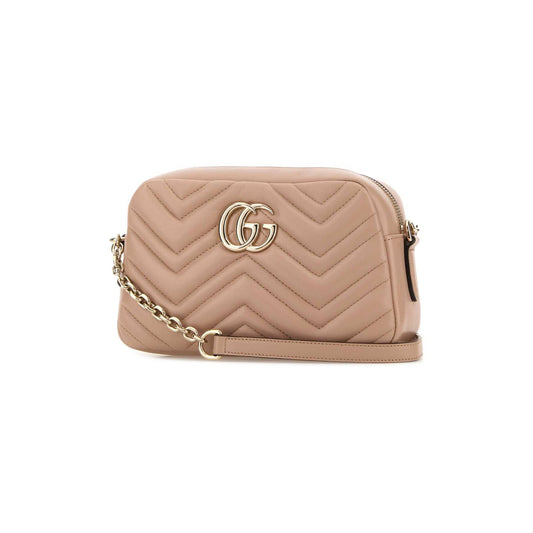 Gucci Mala de Ombro GG Marmont em Pele — Rosa