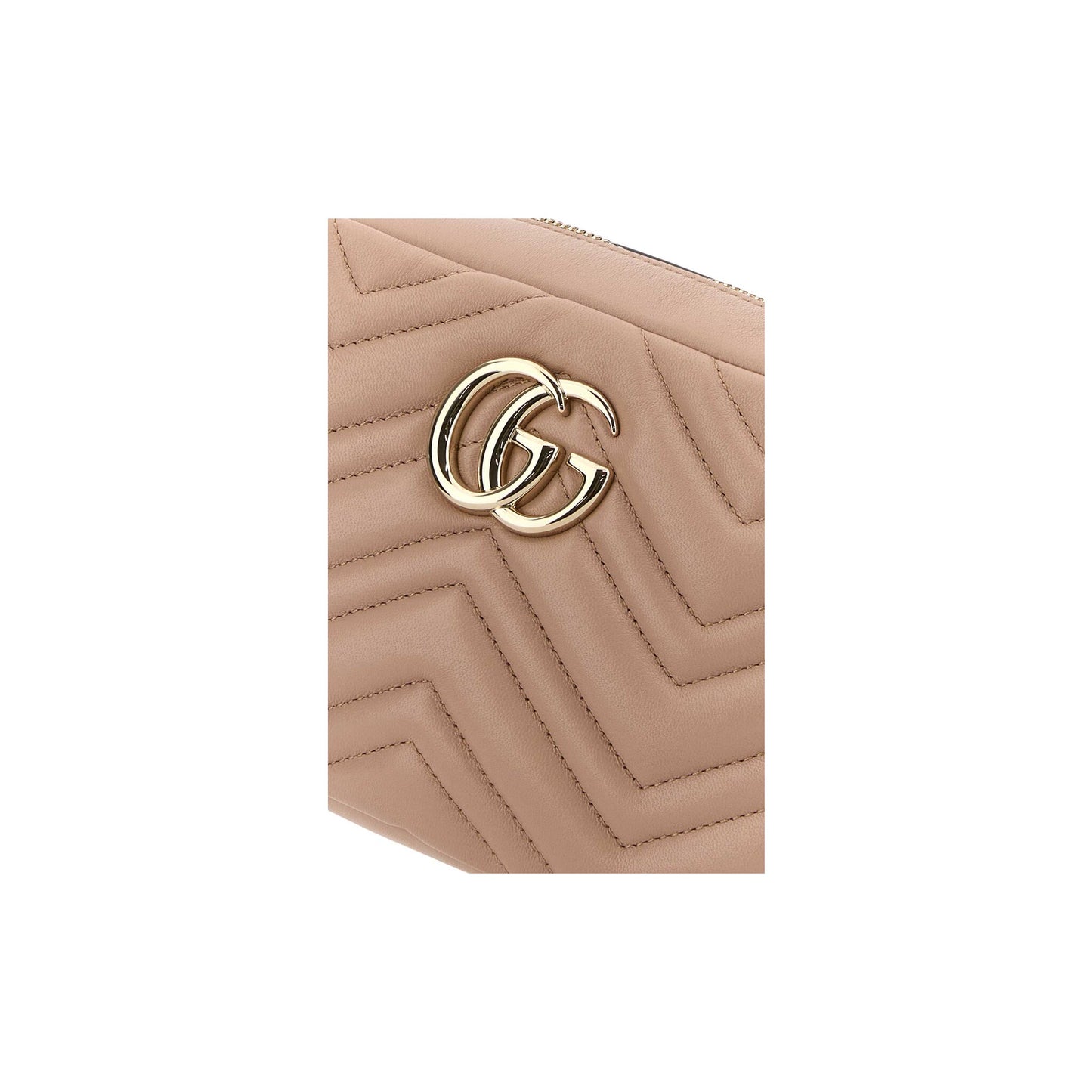 Gucci Mala de Ombro GG Marmont em Pele — Rosa