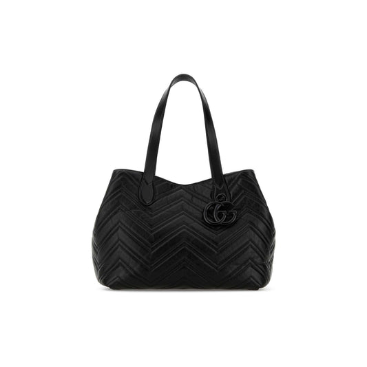 Gucci Mala Tote Média GG Marmont em Pele