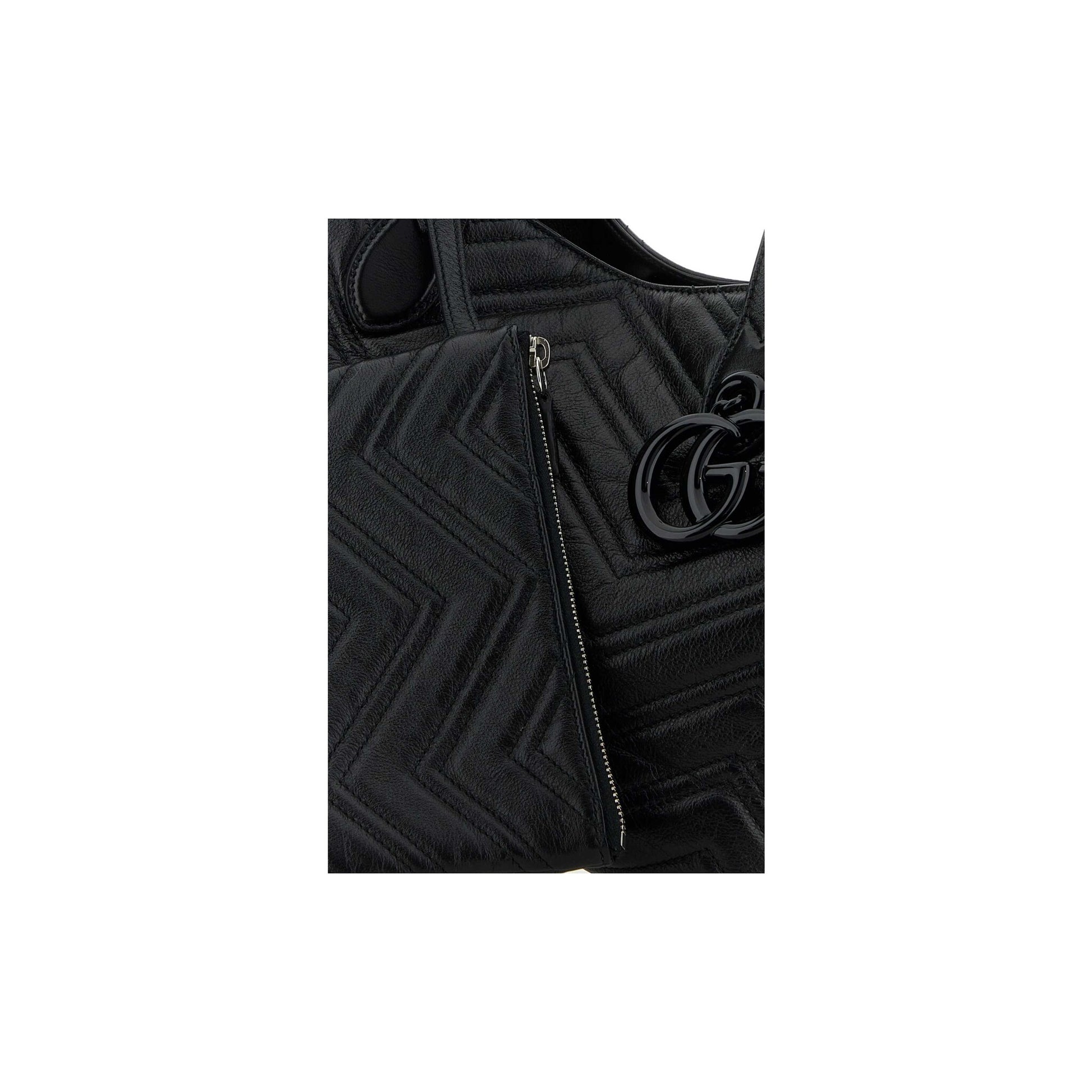 Gucci Mala Tote Média GG Marmont em Pele