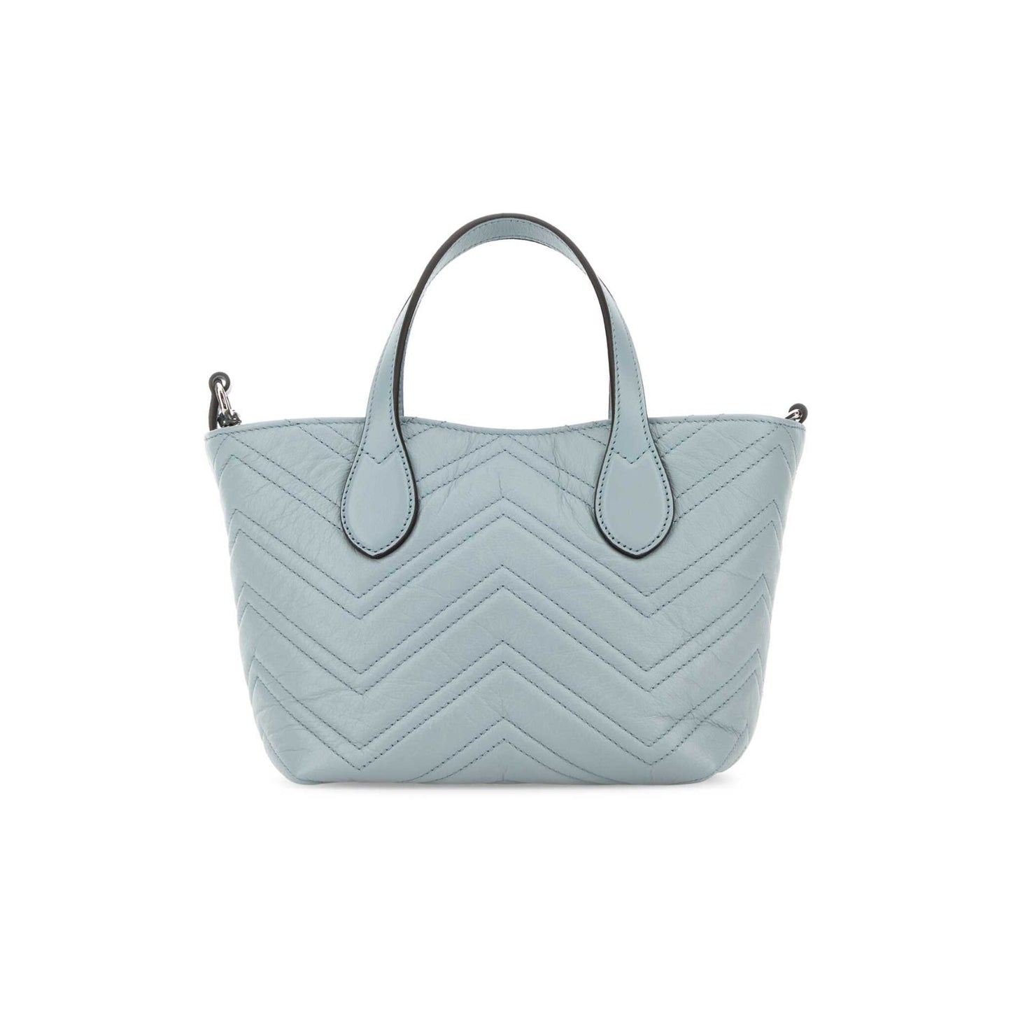 Gucci Mala Tote Pequena GG Marmont em Pele — Azul