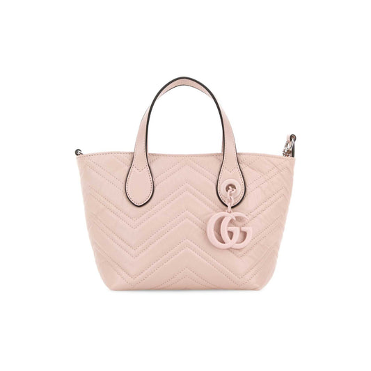 Gucci Mala de Ombro GG Marmont em Pele — Rosa