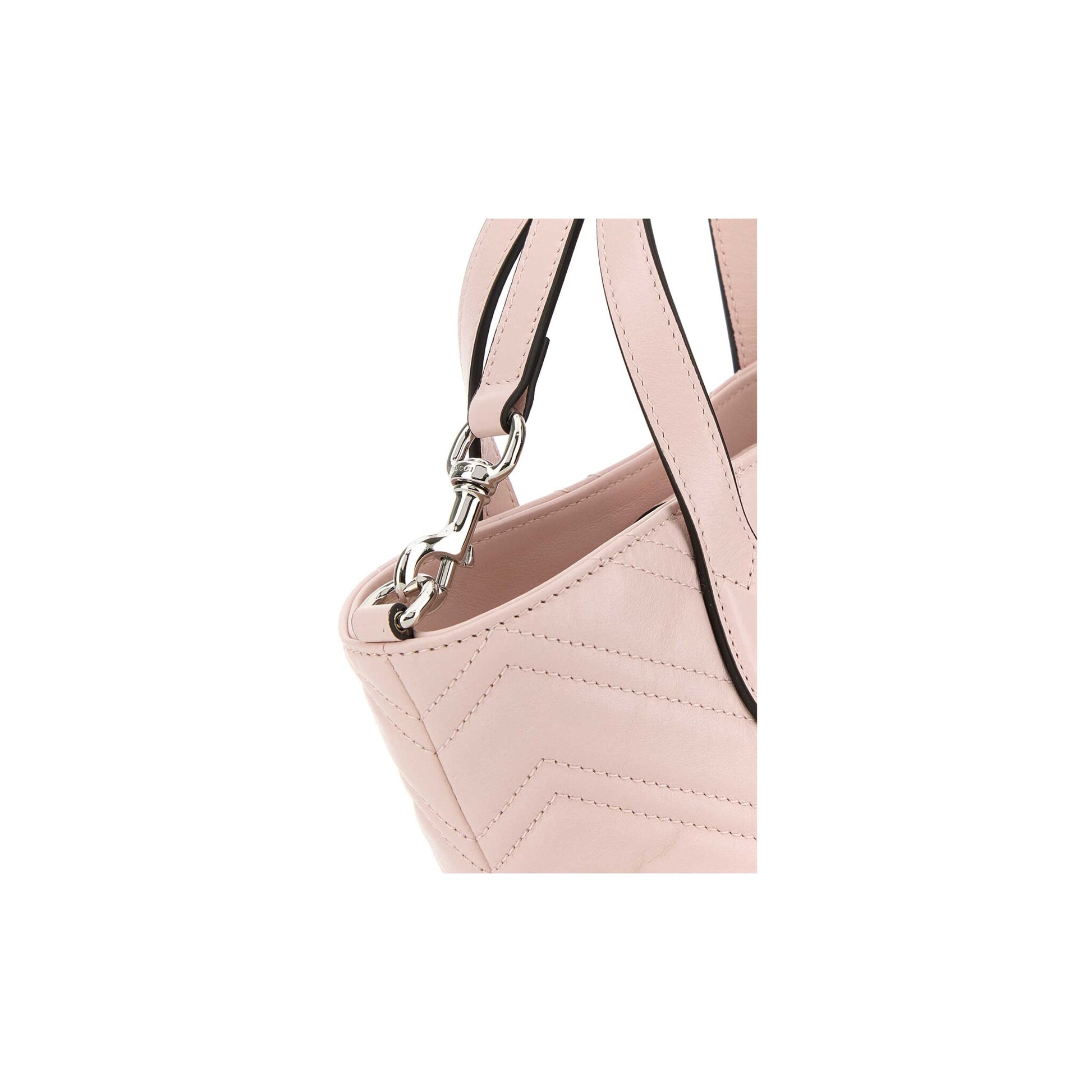 Gucci Mala de Ombro GG Marmont em Pele — Rosa