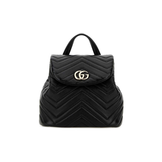 Gucci Mochila GG Marmont em Lona — Preto