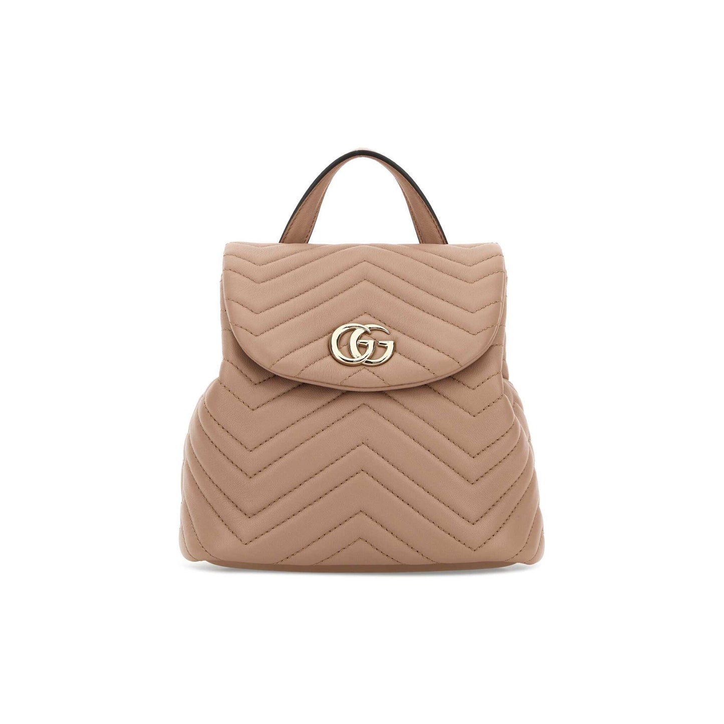 Gucci Mochila GG Marmont em Lona — Rosa