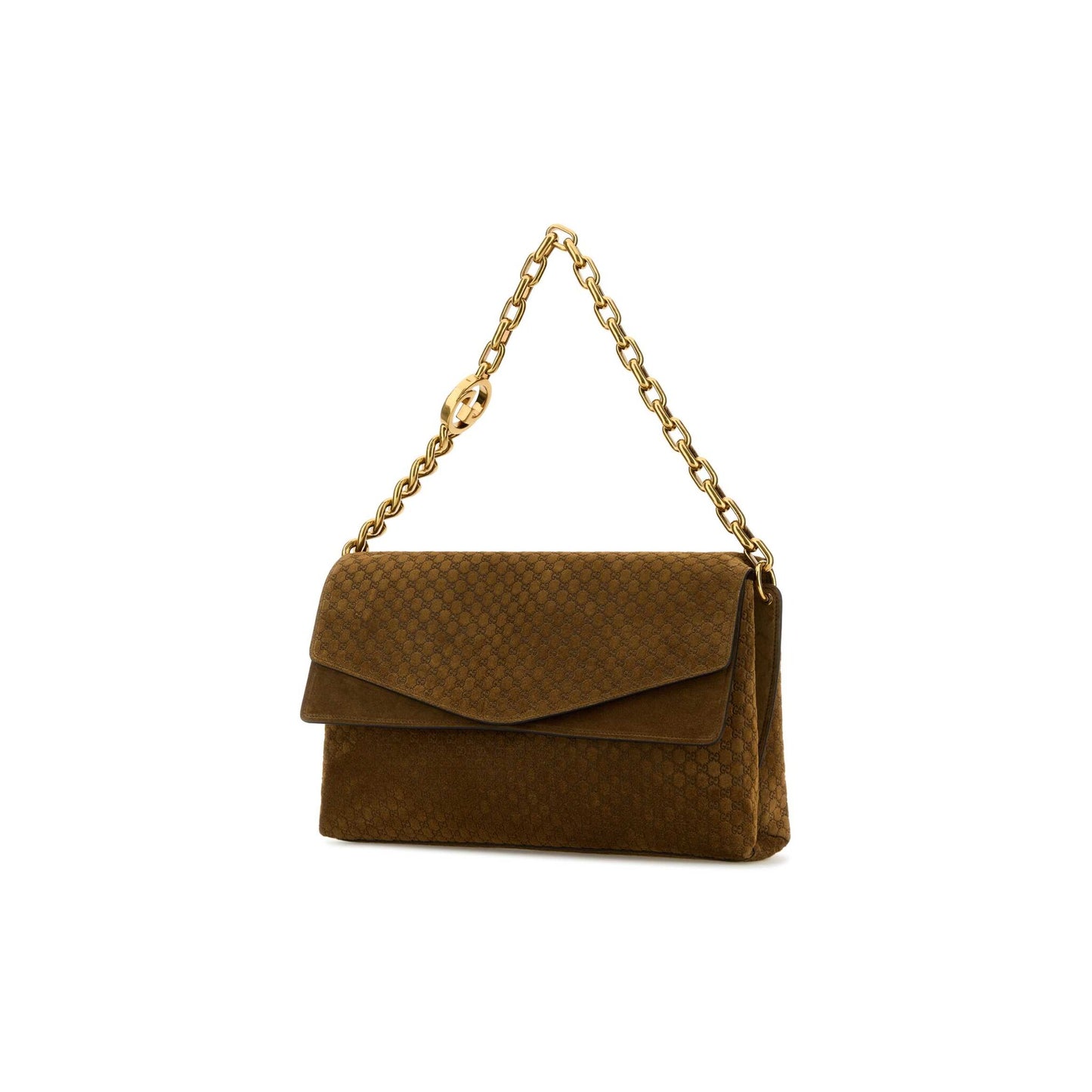 Gucci Mala de Ombro em Pele — Castanho