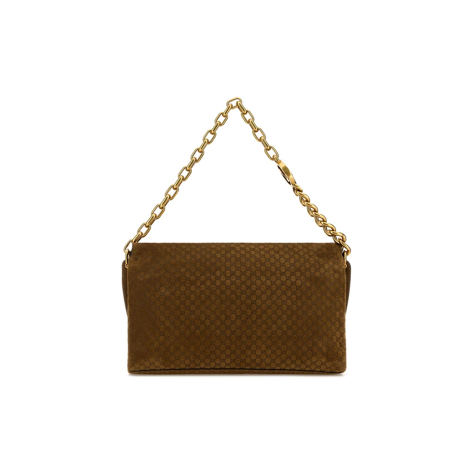 Gucci Mala de Ombro em Pele — Castanho