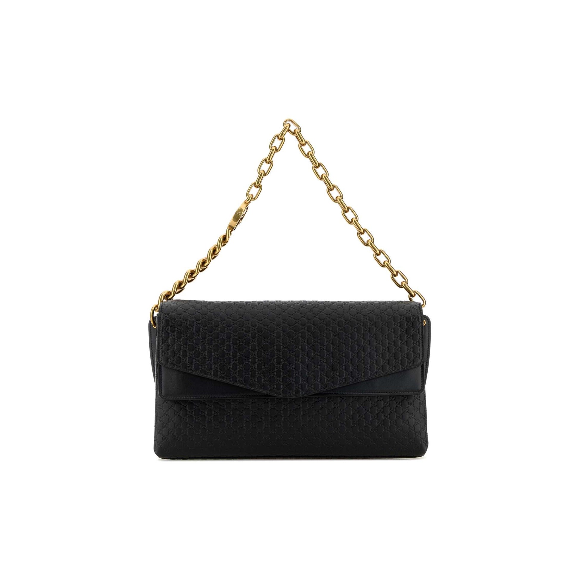 Gucci Mala de Ombro em Pele — Preto