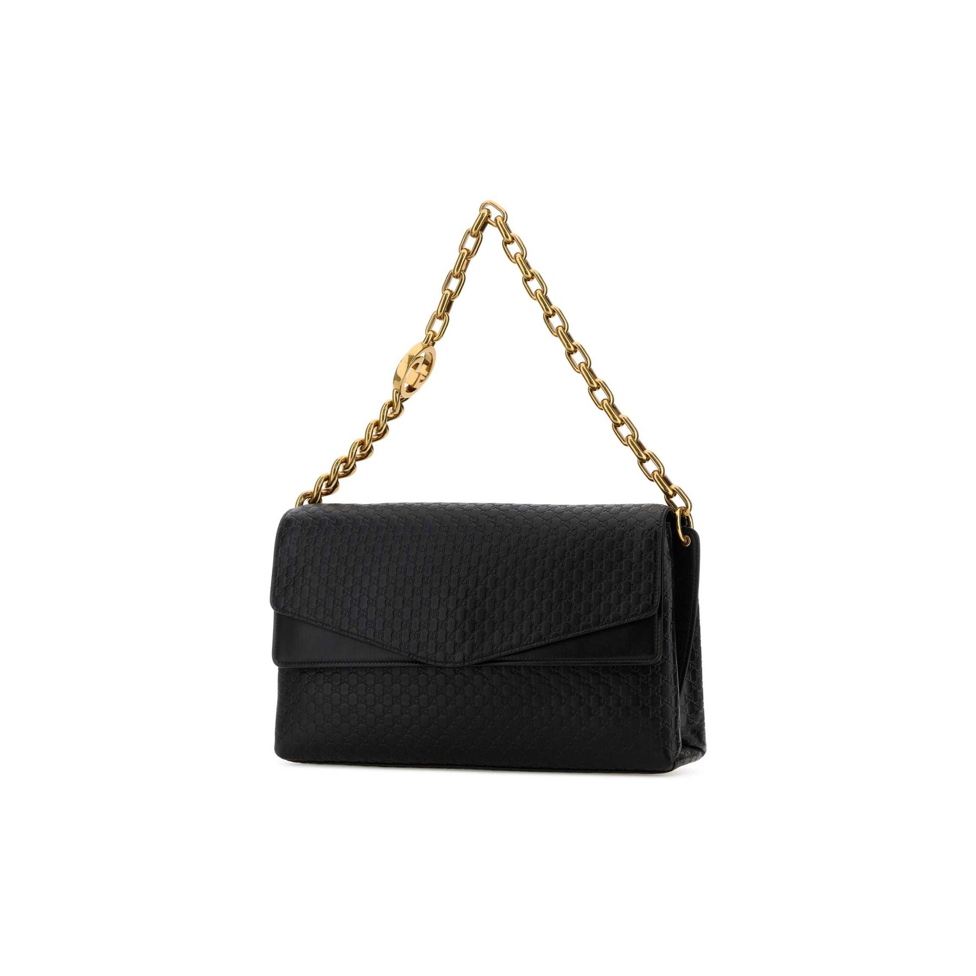 Gucci Mala de Ombro em Pele — Preto