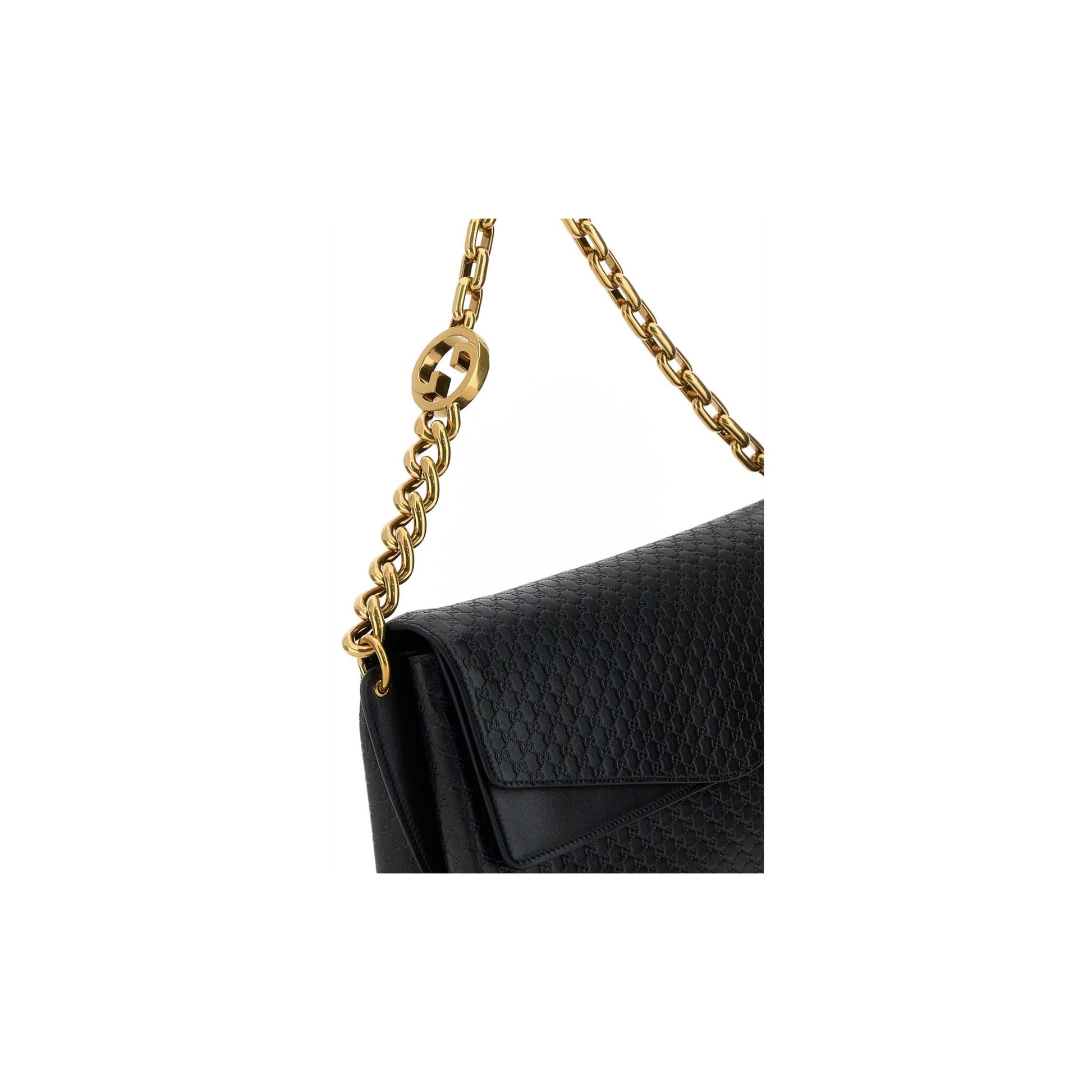Gucci Mala de Ombro em Pele — Preto