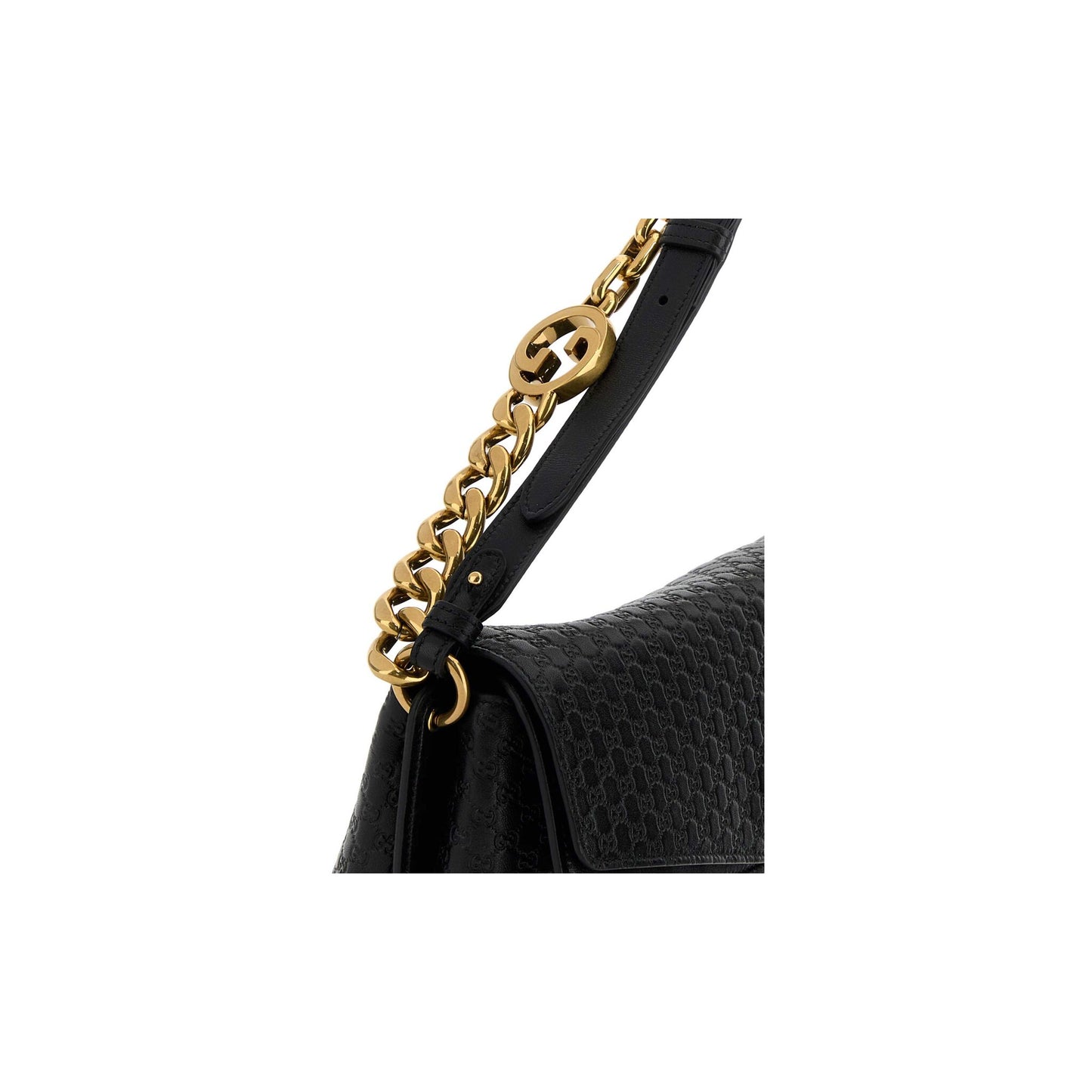 Gucci Mala de Ombro em Pele — Preto