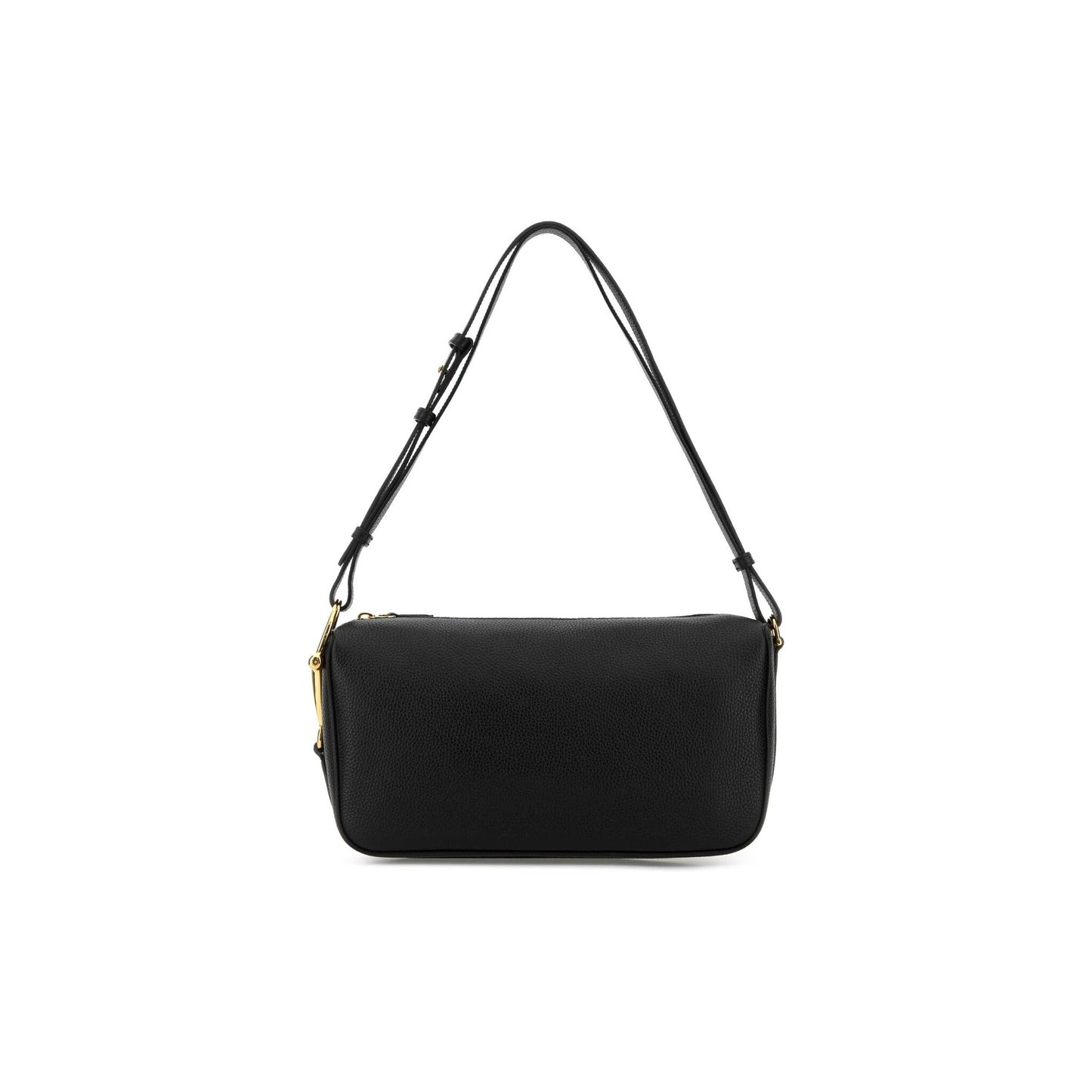 Gucci Mala de Ombro Média Half Horsebit em Pele — Preto