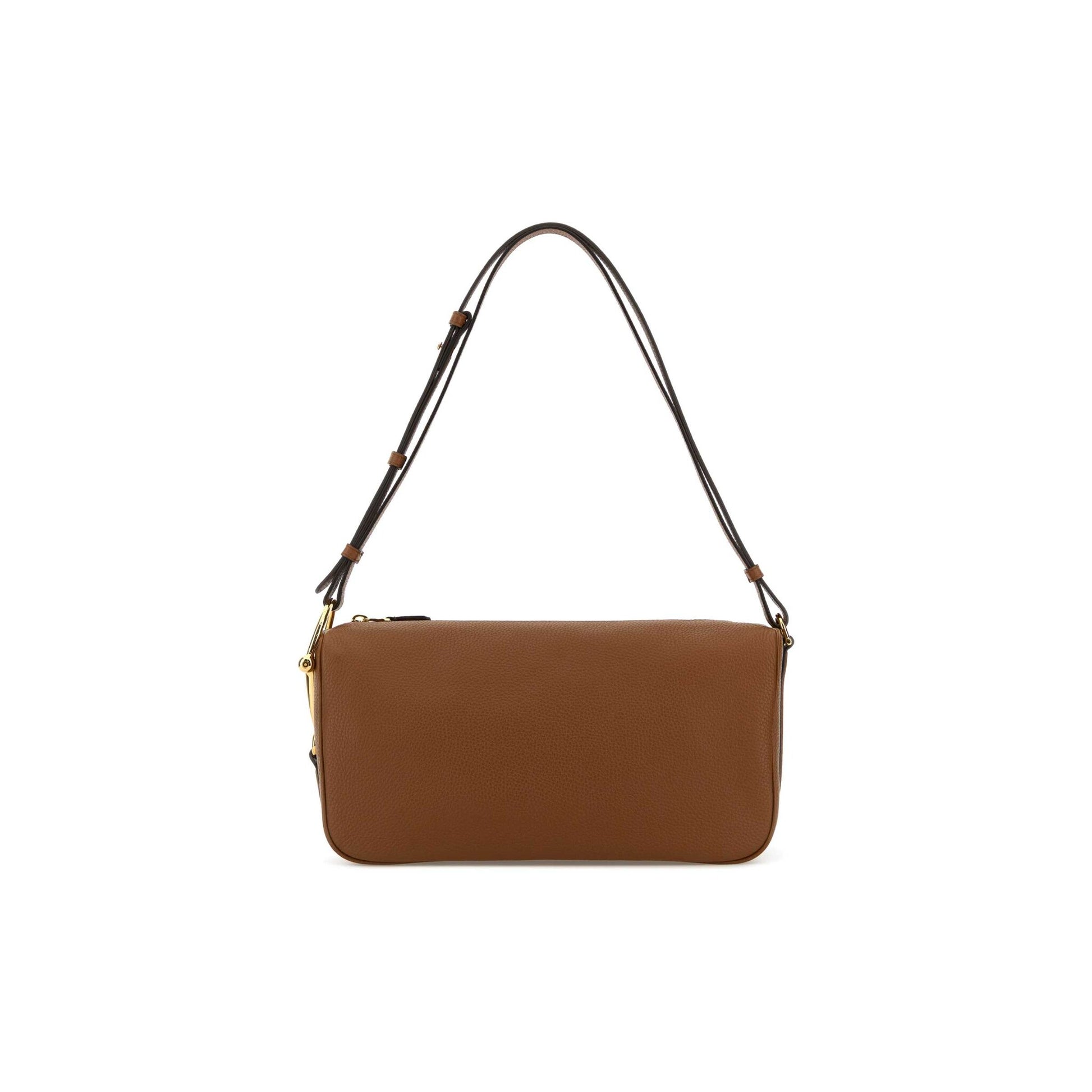 Gucci Mala de Ombro Média Half Horsebit em Pele — Bege