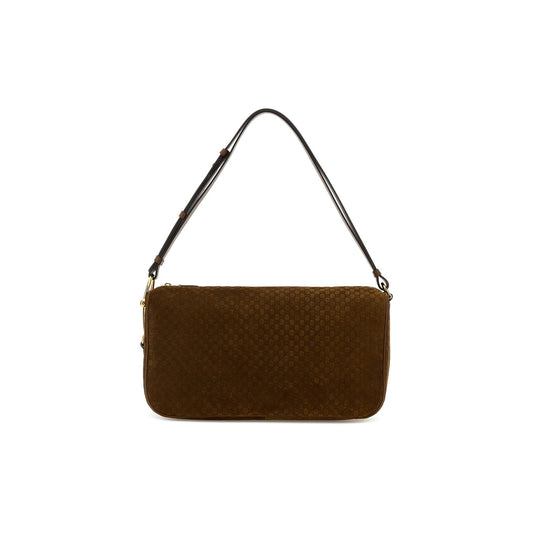 Gucci Mala de Ombro em Pele — Castanho