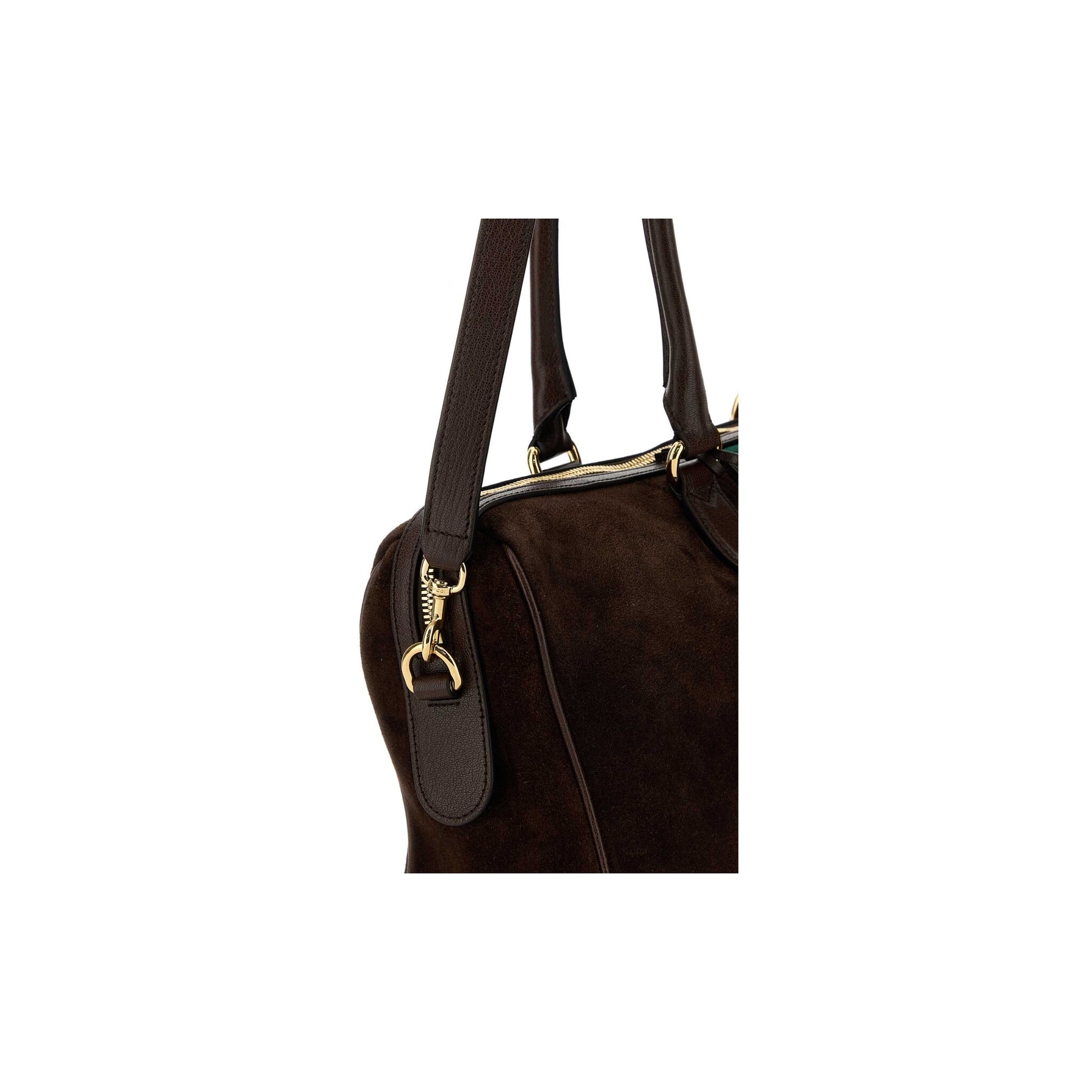 Gucci Mala Horsebit Web Borsetto em Lona — Dourado