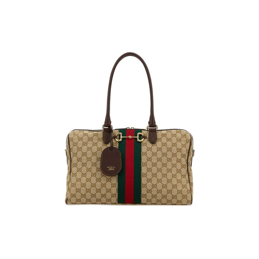 Gucci Mala Horsebit Borsetto em Lona