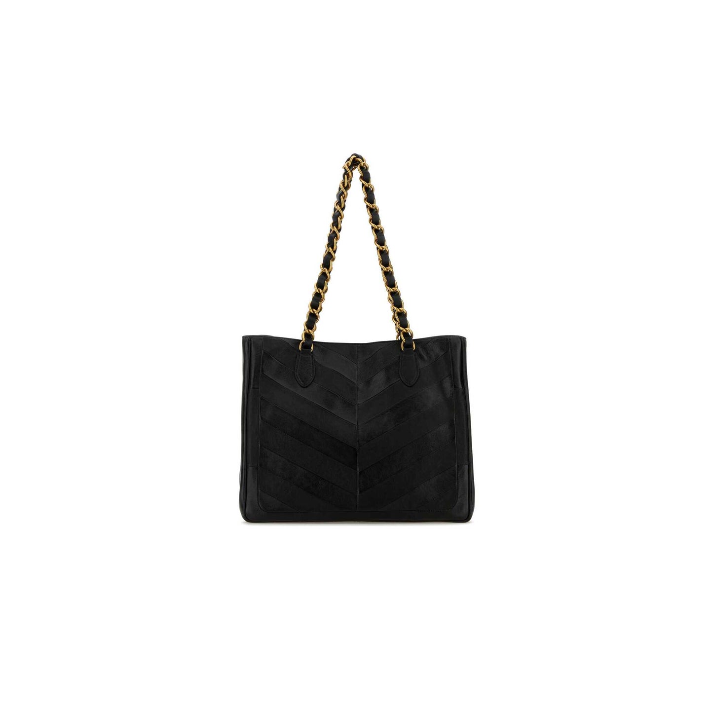 Valentino Garavani Laseine Shopping Bag In Nappa Leather With A Chevron Pattern