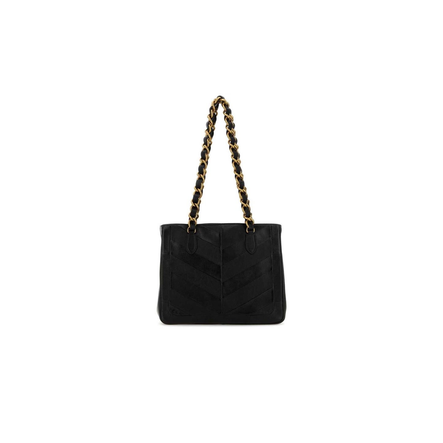 Valentino Garavani Laseine Small Shopping Bag In Chevron-Patterned Nappa Leather