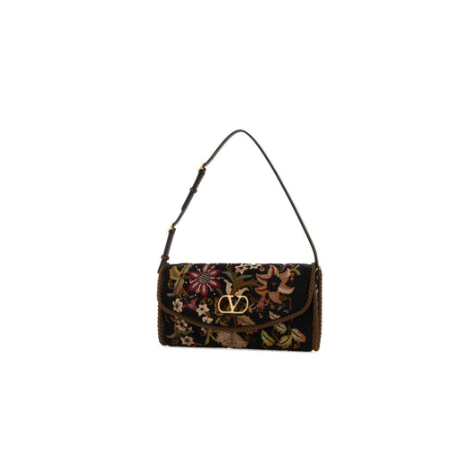 Valentino Garavani DeVain Embroidered Small Shoulder Bag