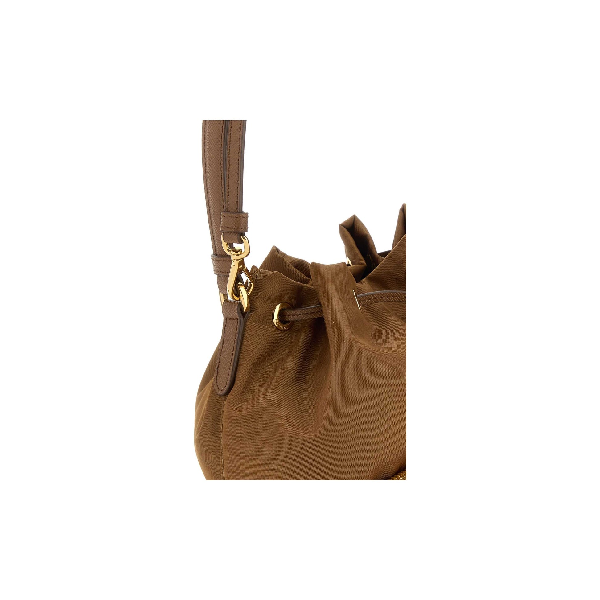 Prada Mala Saco Buckle em Re-Nylon — Azul-Marinho