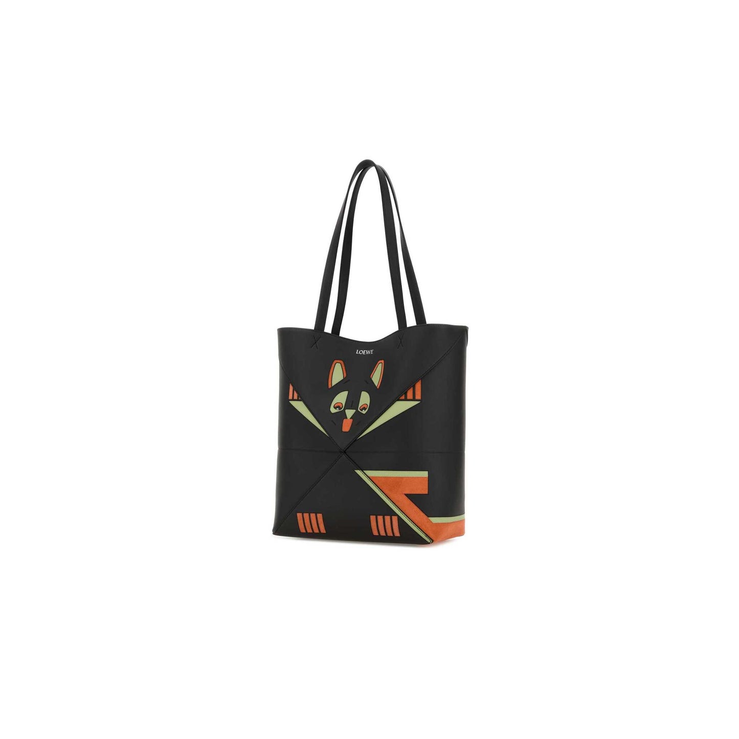 Mala Tote Puzzle Fold Futurist Cat em Pele de Vitela Nappa