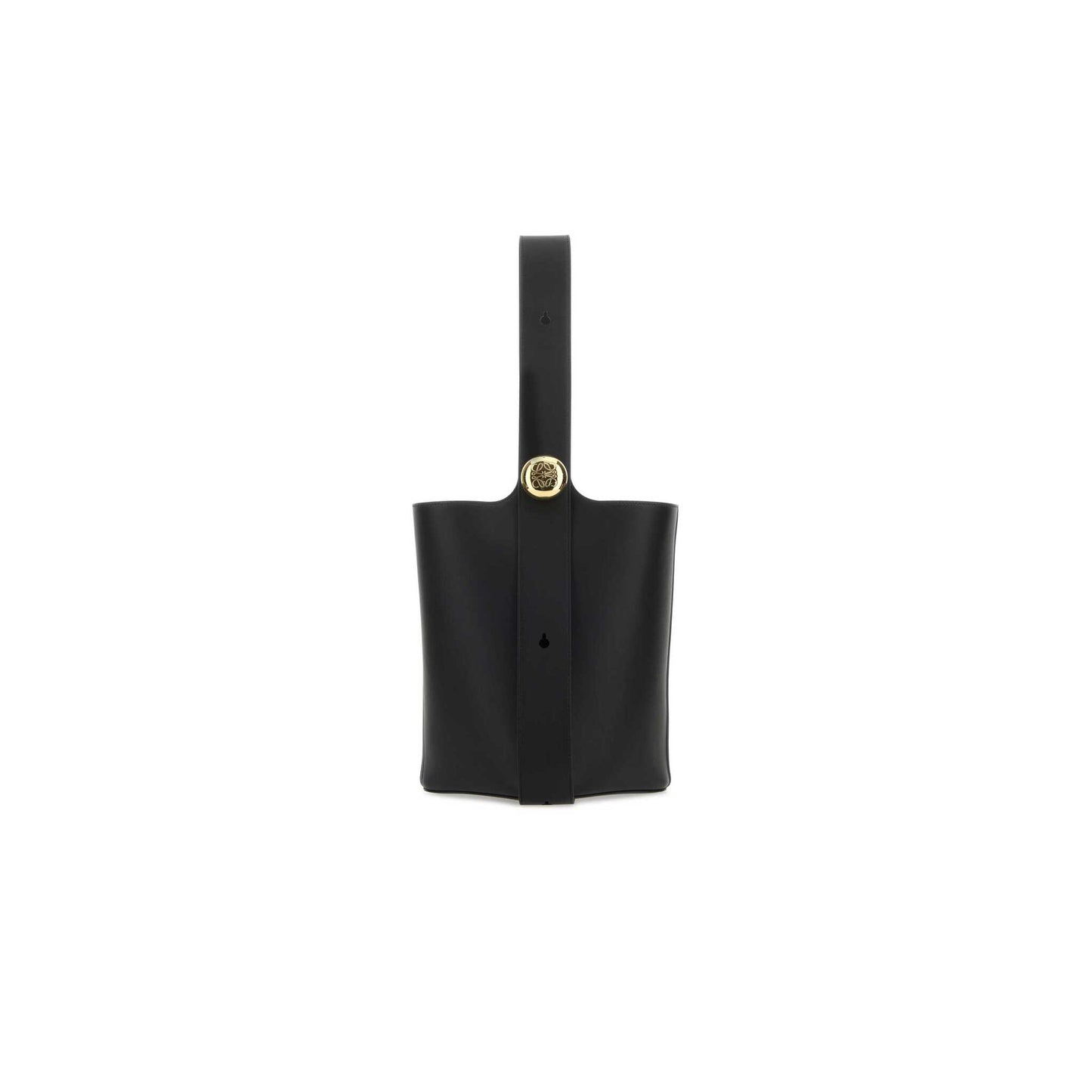 Mala de Secchiello Pebble Média em Pele de Vitela AANBBBWX01BLACK
