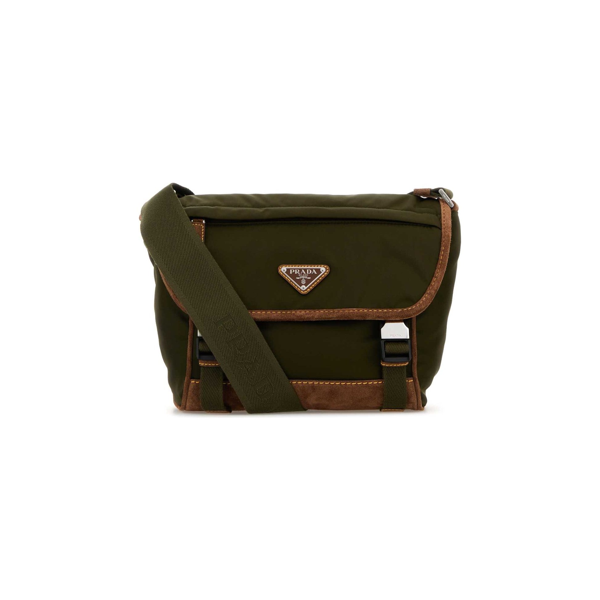 Prada Mala de Ombro em Re-Nylon — Verde