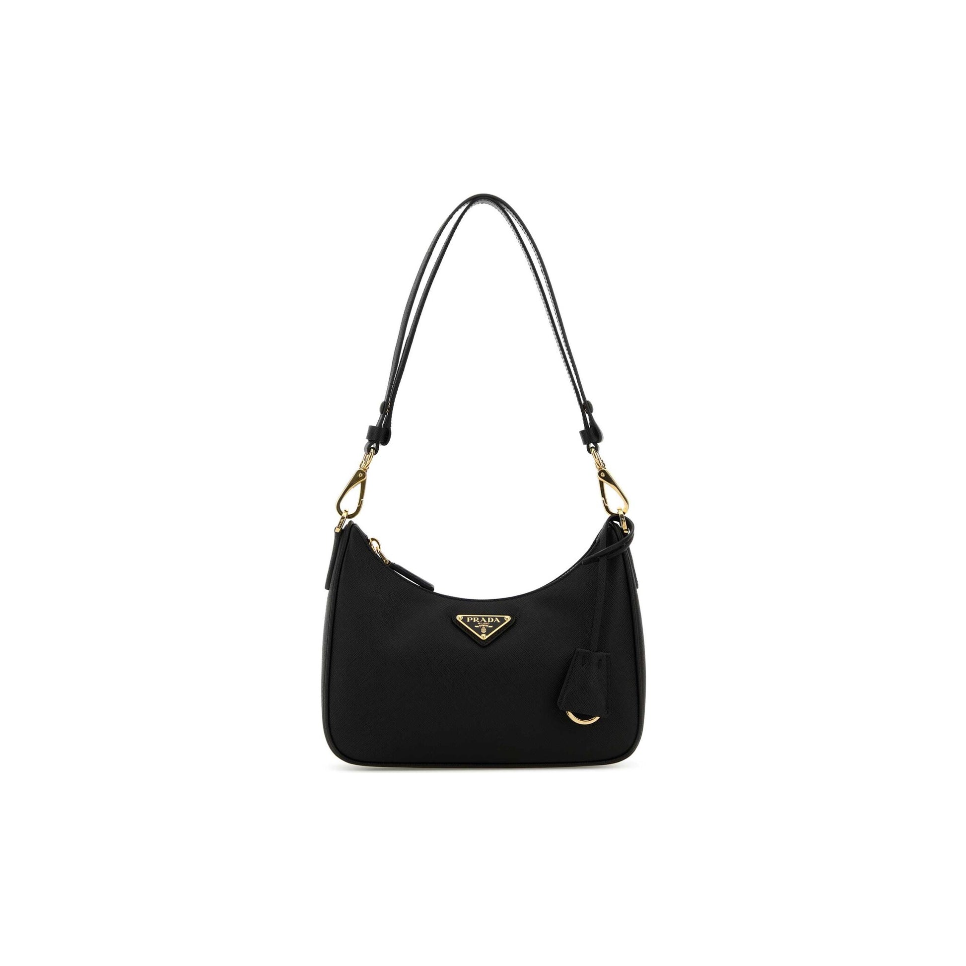 Prada Mala Mini Re-Edition em Pele — Preto